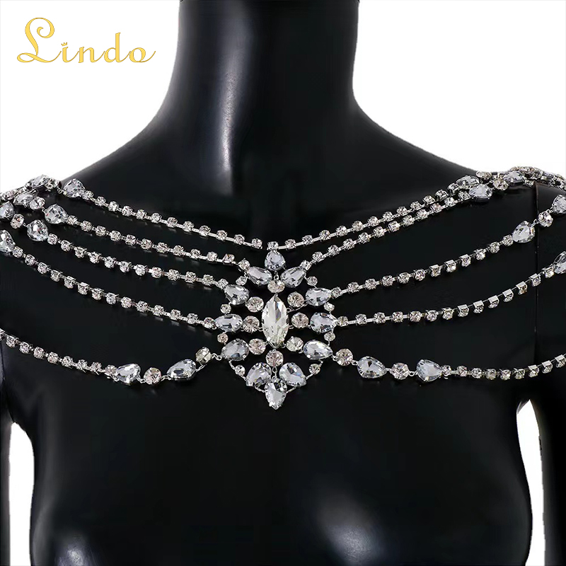 Bridal Rhinestone Shoulder Necklace