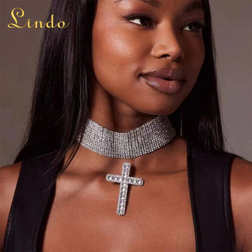 Cross Choker Necklace