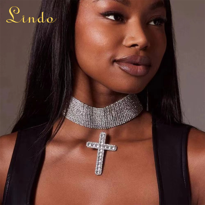 Cross Choker Necklace