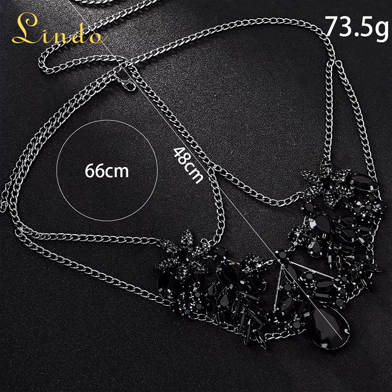 Crystal Black Masquerade Mask
