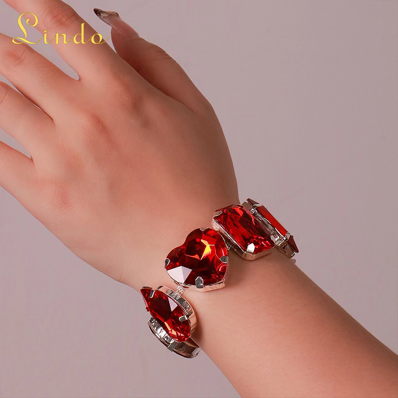 Crystal Red Rhinestone Bracelet