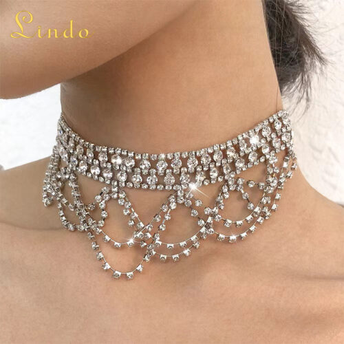 Crystal Rhinestone Choker Necklace
