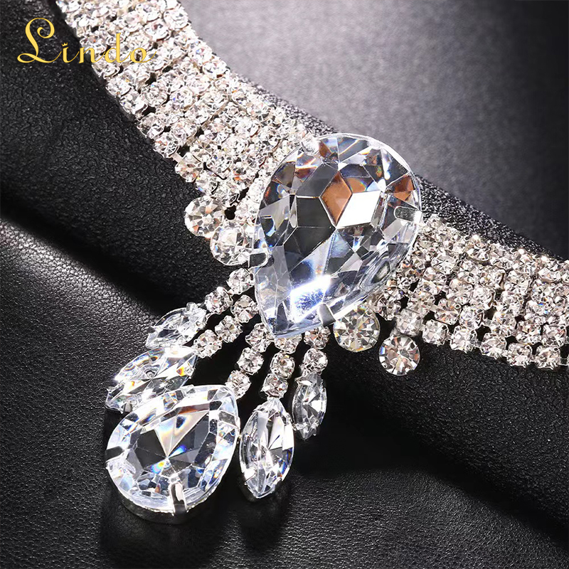 Crystal Teardrop for Collar Necklace