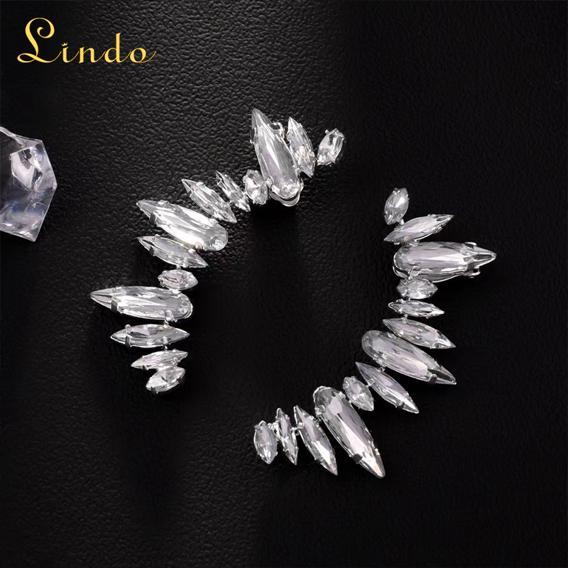 Full Earring Climbers Crystal Ear Cuff