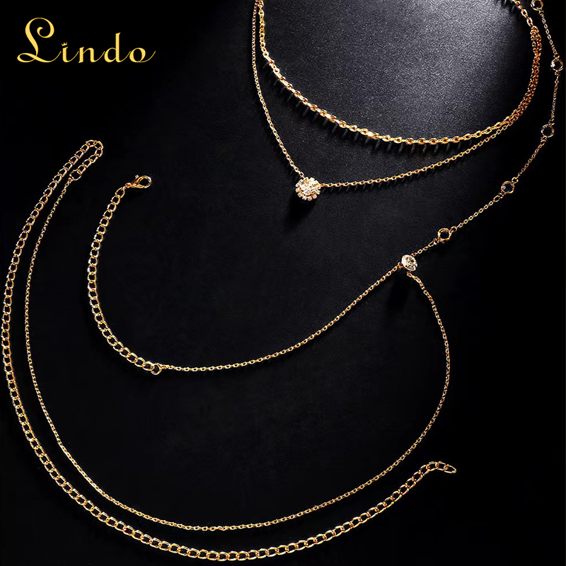 Gold Color Back Chain Necklace