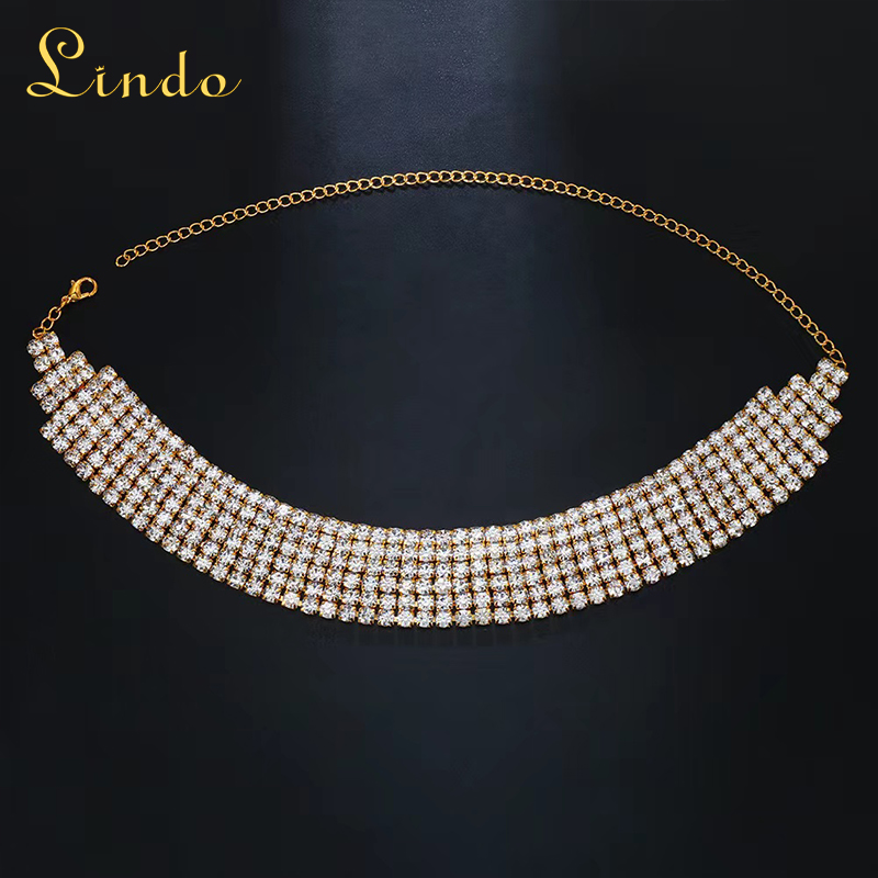 Gold Color Crystal Rhinestone Choker