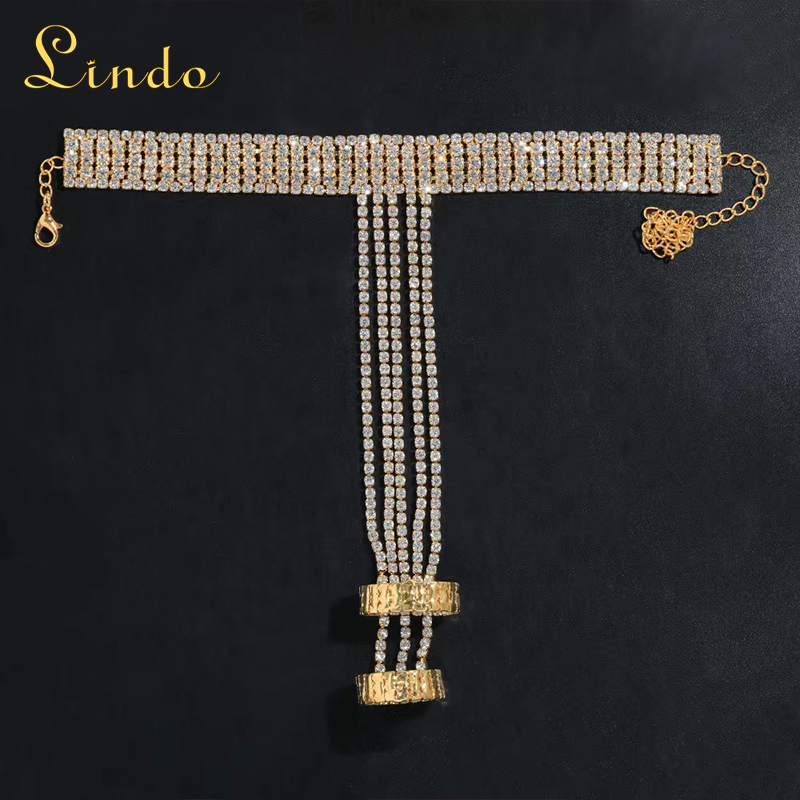 Gold Color Finger Ring Bracelet