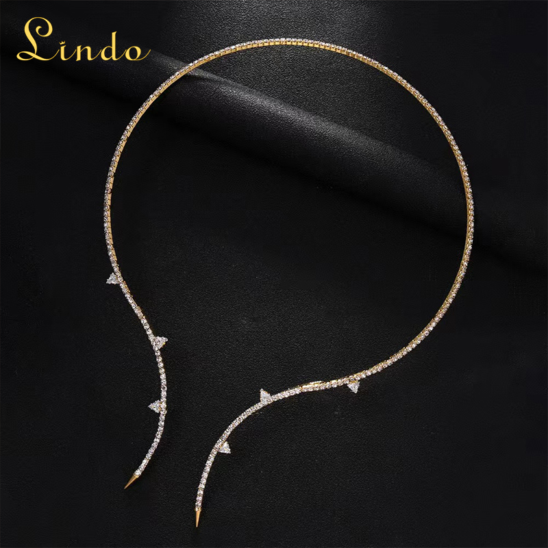 Gold Color Open Collar Necklace