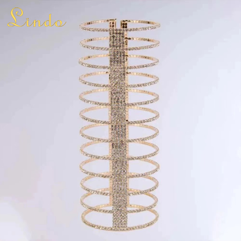 Gold Color Rhinestone Cuff Bracelet