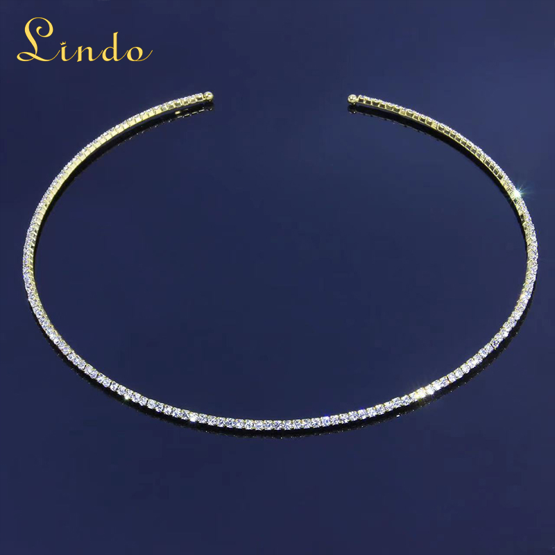 Gold Rhinestone Choker