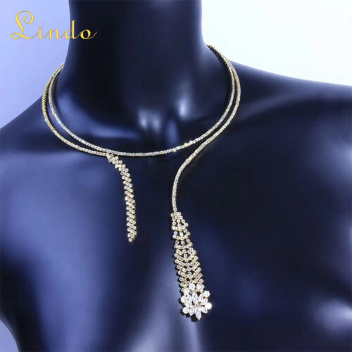 Gold Rhinestone Necklace