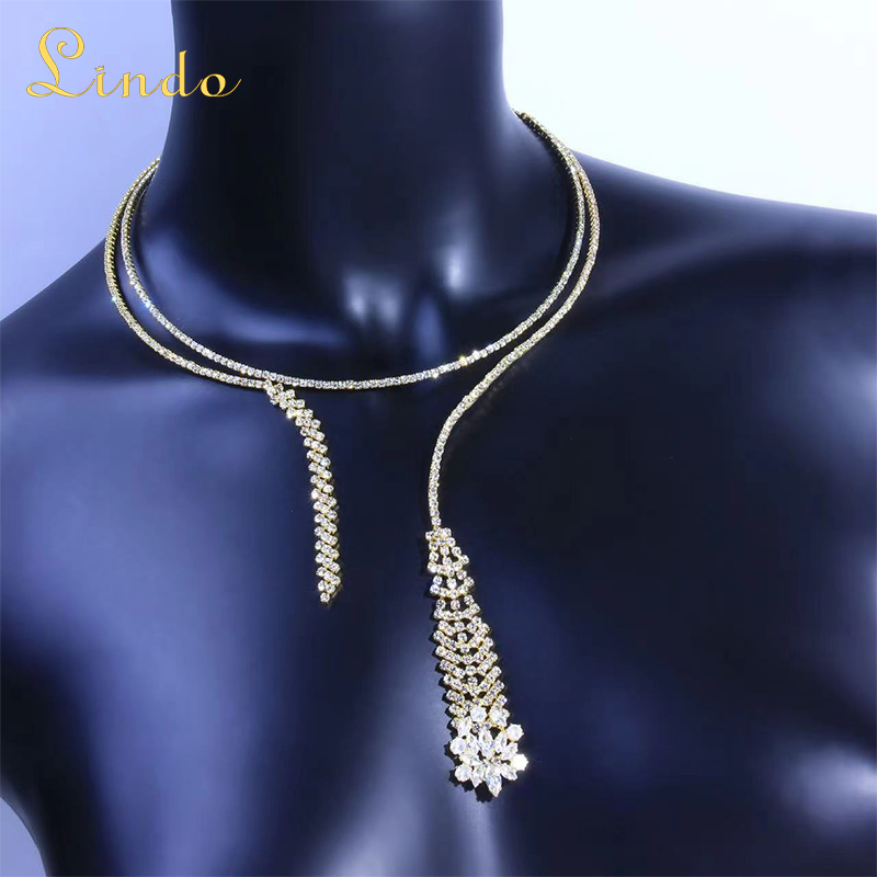 Gold Rhinestone Necklace