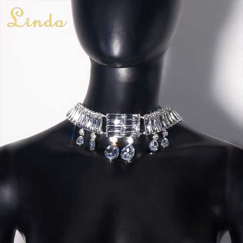 Large Crystal Collar Necklace