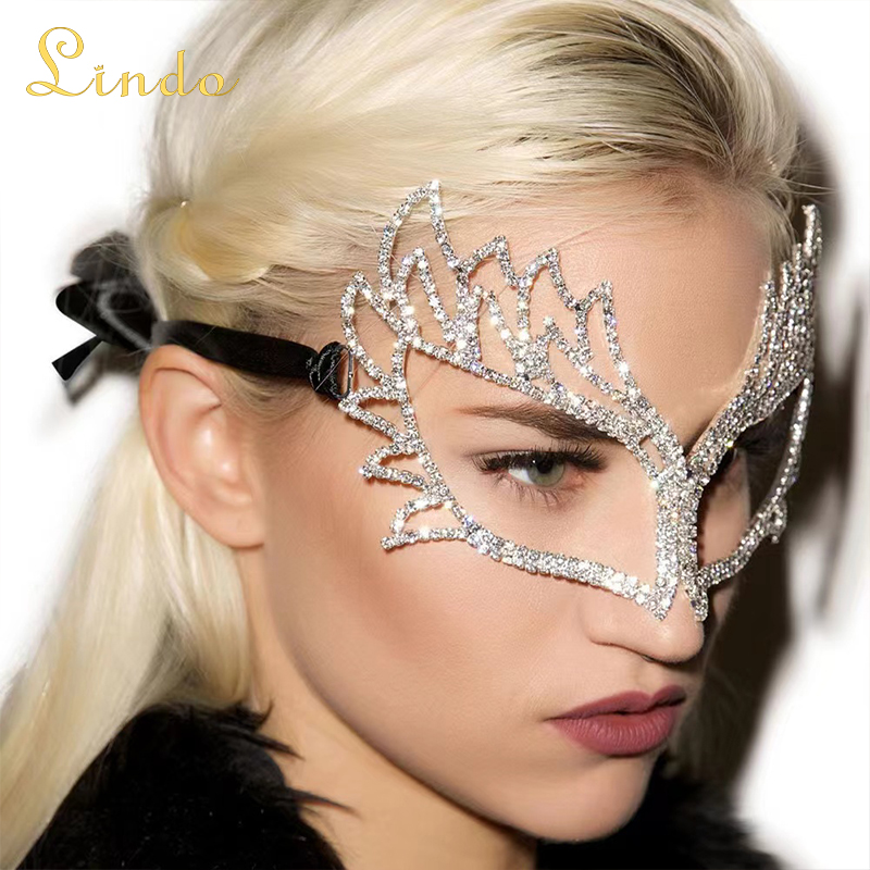 Masquerade Rhinestone Face Mask