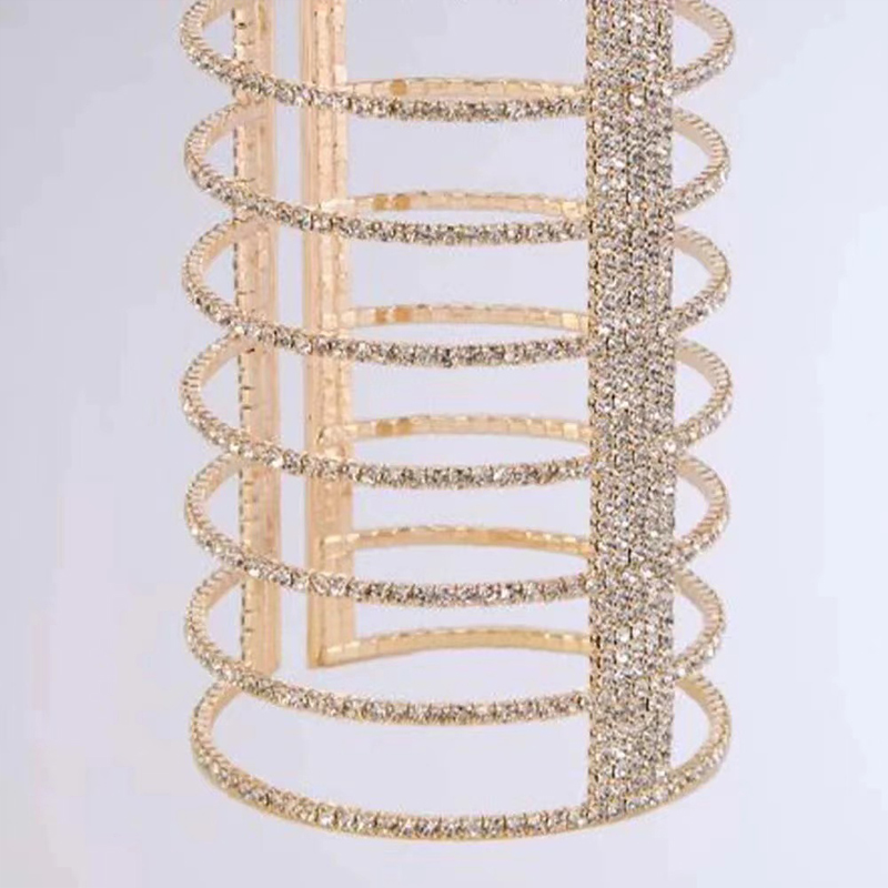 Multi-layer Rhinestone Cuff Bracelet