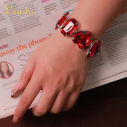 Red Rhinestone Bracelet