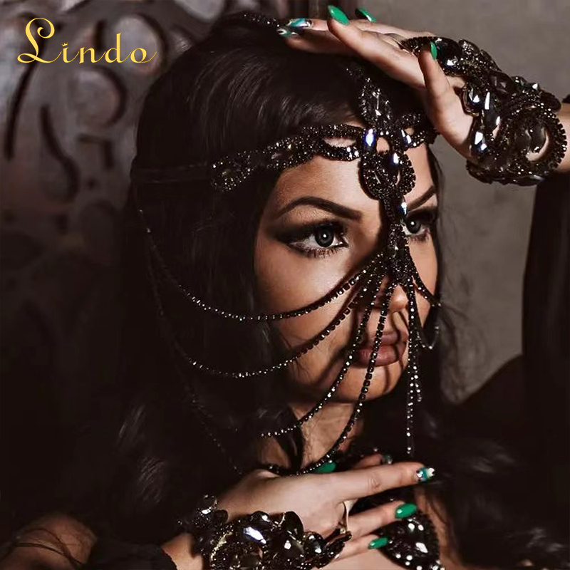 Rhinestone Black Gothic Masquerade Mask