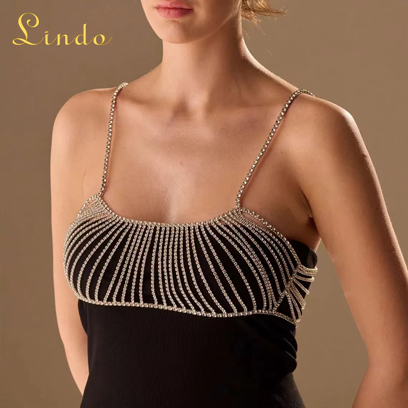 Rhinestone Bra Top for Women