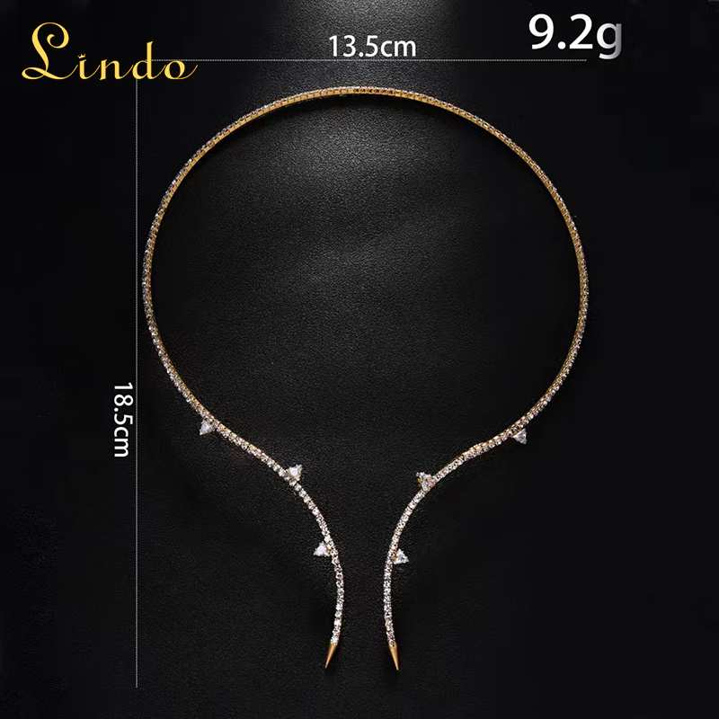 Rhinestone Open Collar Necklace