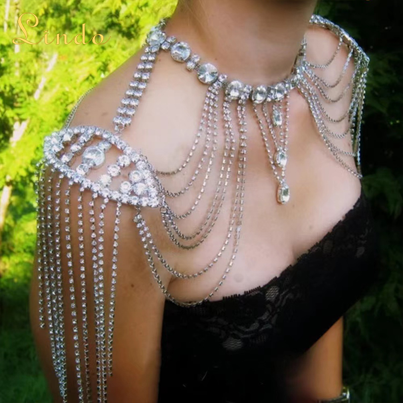 Rhinestone Shoulder Chain