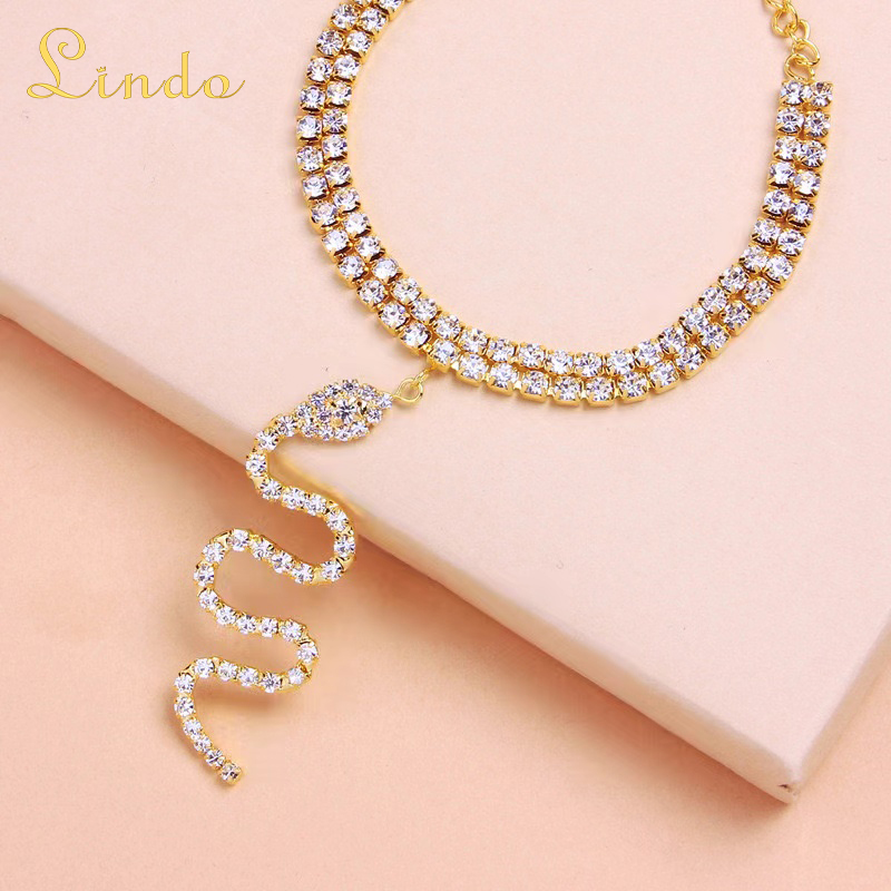 Rhinestone Snake Anklet