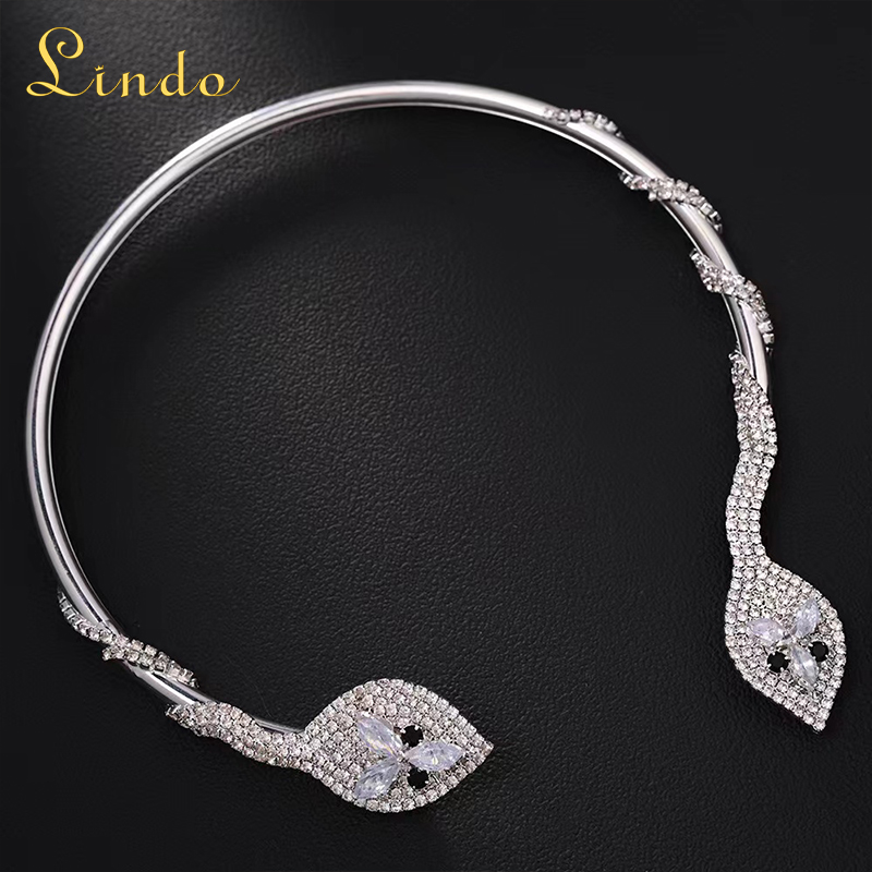 Rhinestone Snake Choker Collar