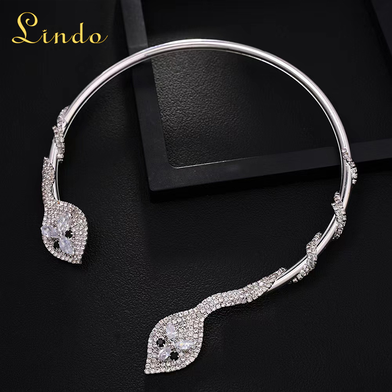 Rhinestone Snake Choker Necklace