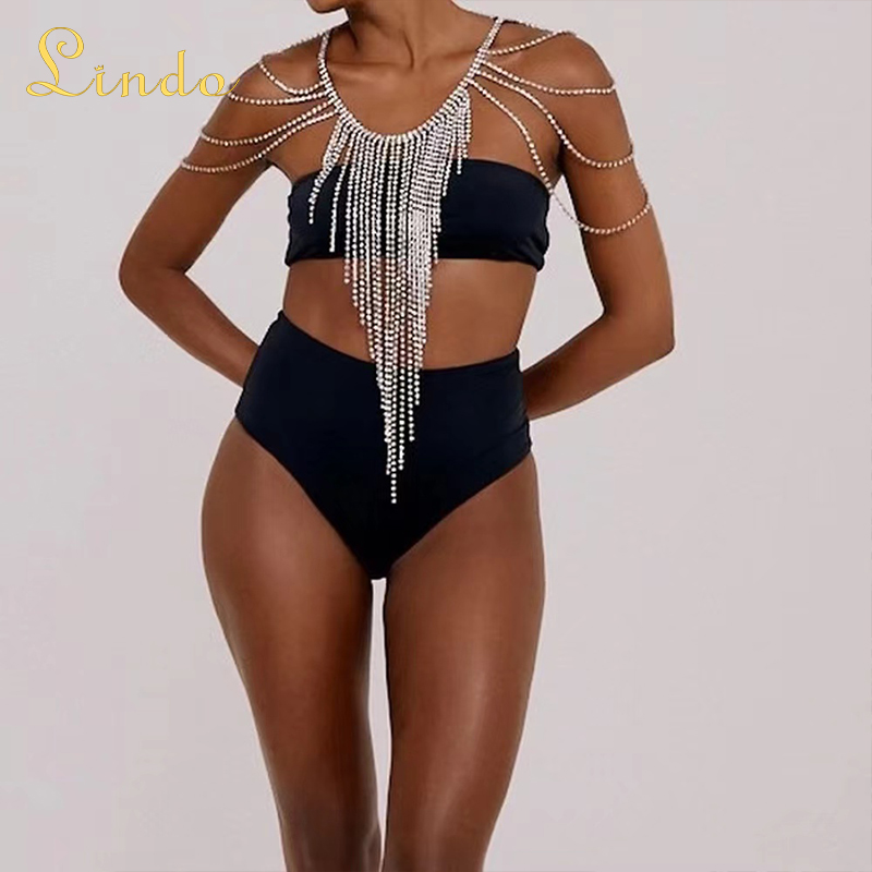 Rhinestone Tassel Body Chain Jewelry