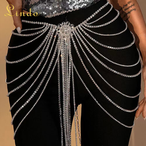 Rhinestone Waist Chain