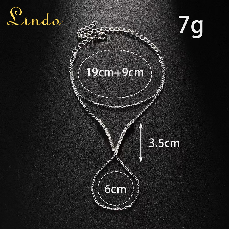 Ring Bracelet Hand Chain with V