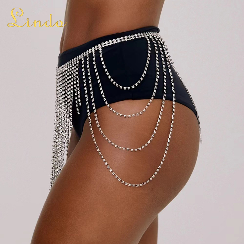 Sexy Cristal Tassel Waist Chain