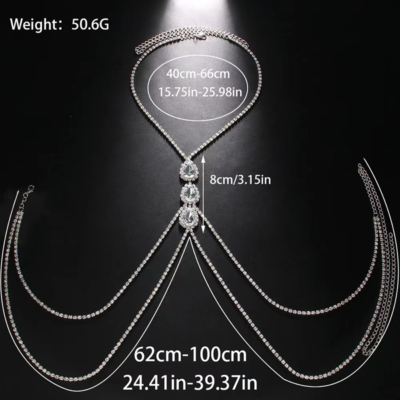 Sexy Rhinestone Harness Body Chain