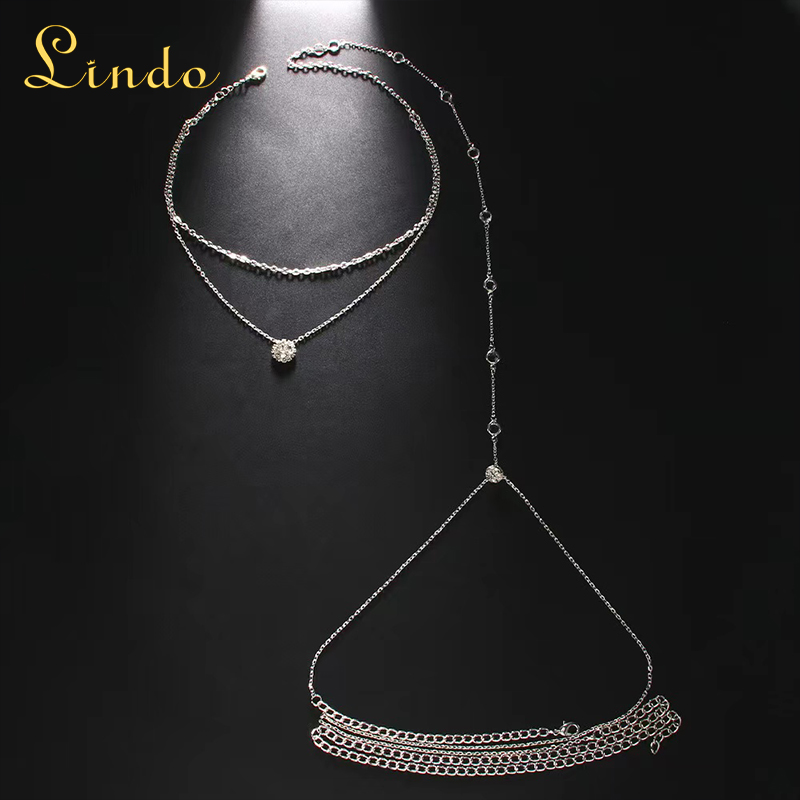 Silver Color Back Chain Necklace