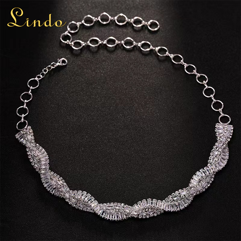 Silver Color Intertwined Necklace