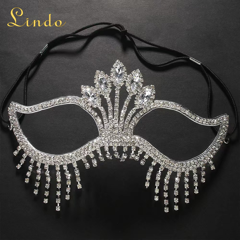 Sparkling Crystal Rhinestone Masquerade Mask