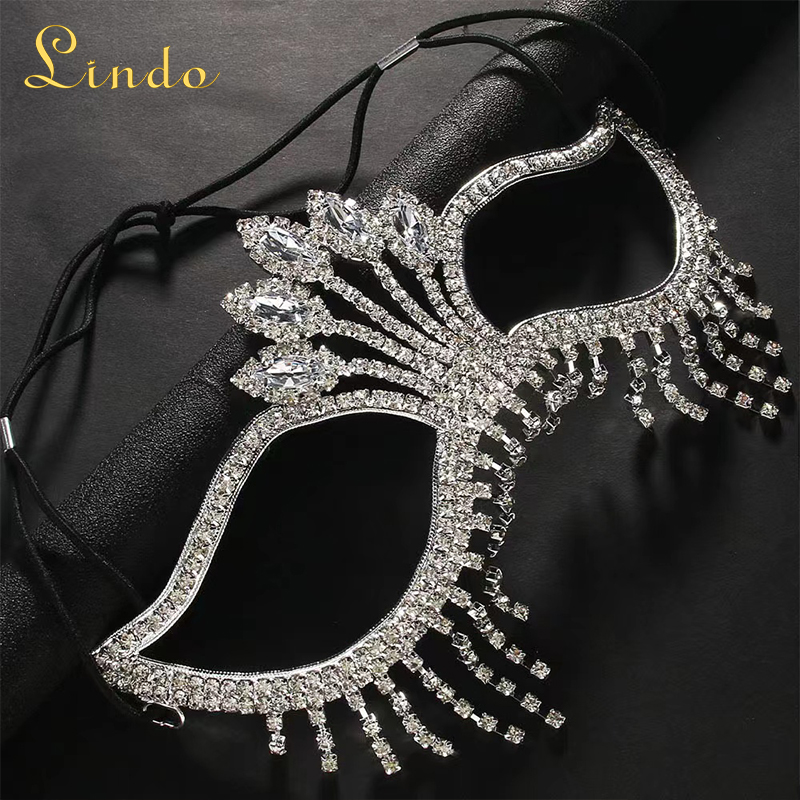 Sparkling Rhinestone Masquerade Mask