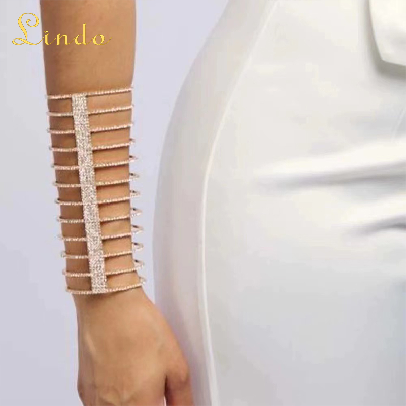 Sparkly Multi-layer Rhinestone Cuff Bracelet