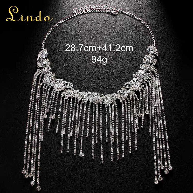 Tassel Rhinestone Headpiece Chain