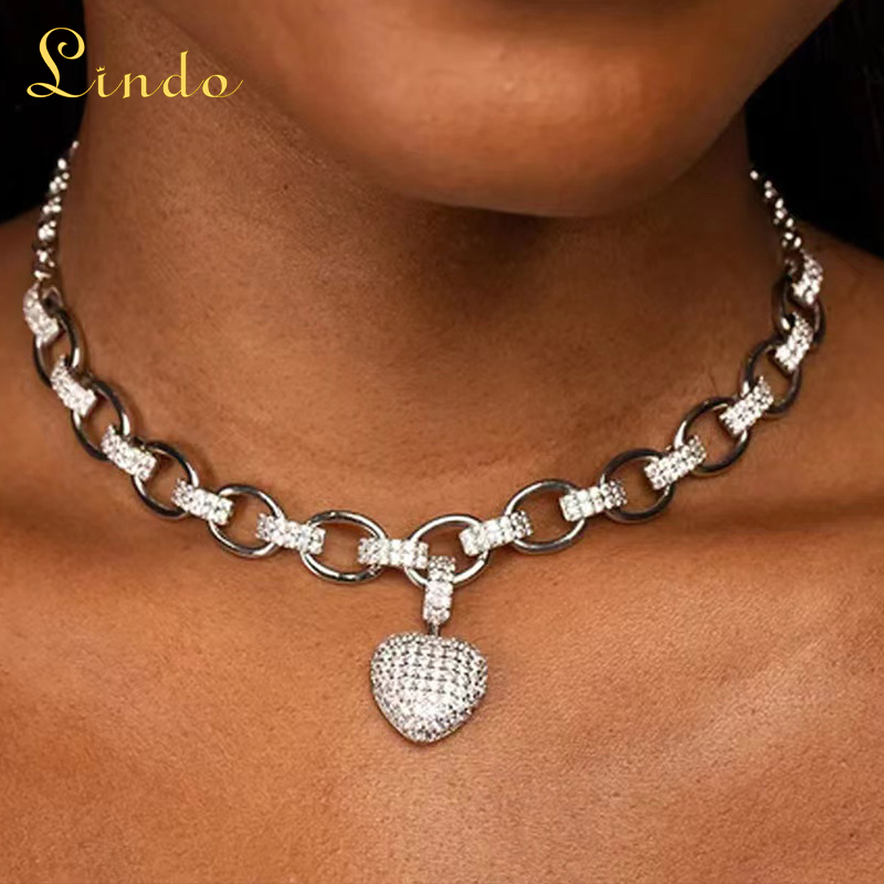 Dainty Heart Chain Choker Necklace