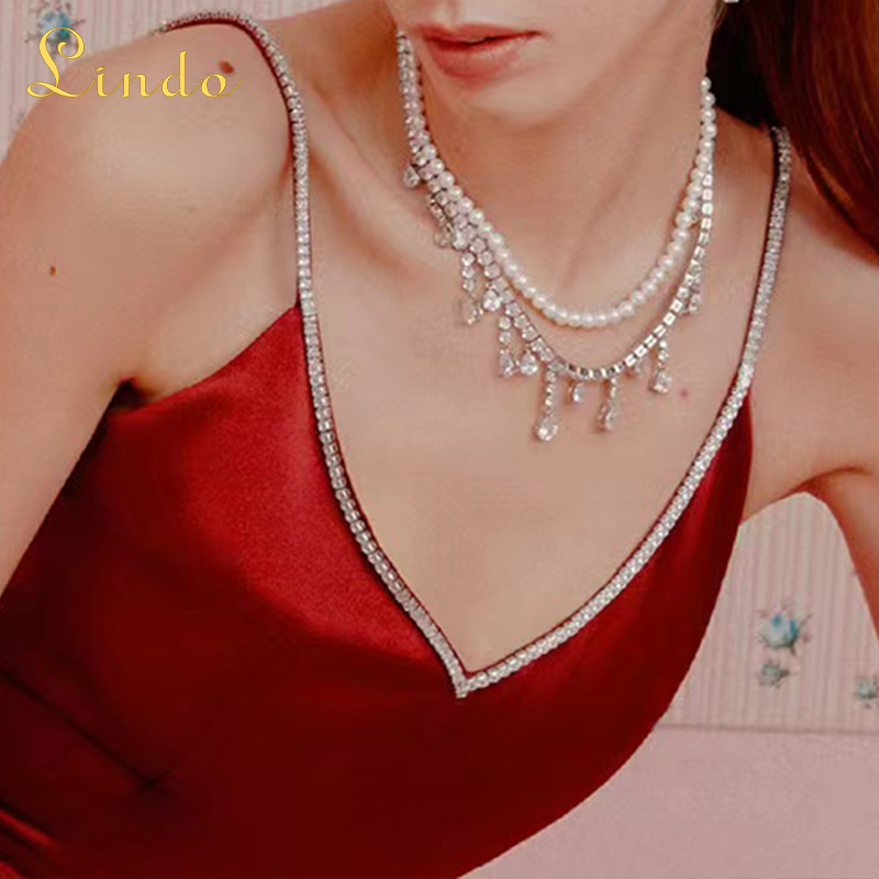Double Layers Stacked Pearl Necklace
