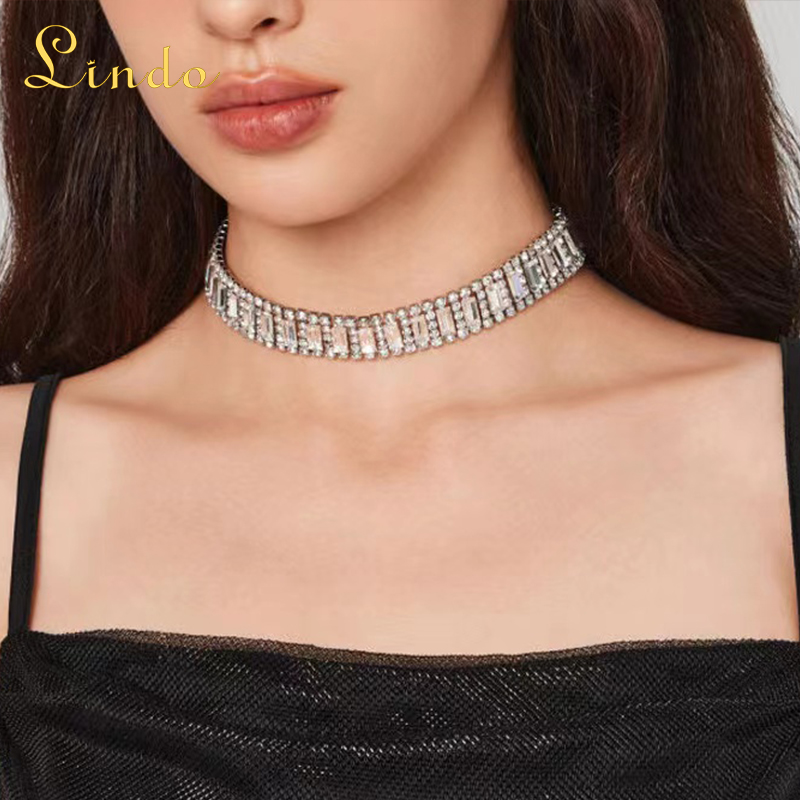 Crystal Thick Choker Necklace