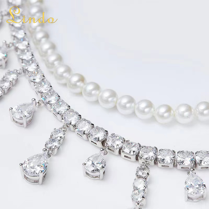 Double Layers Stacked Pearl Necklace
