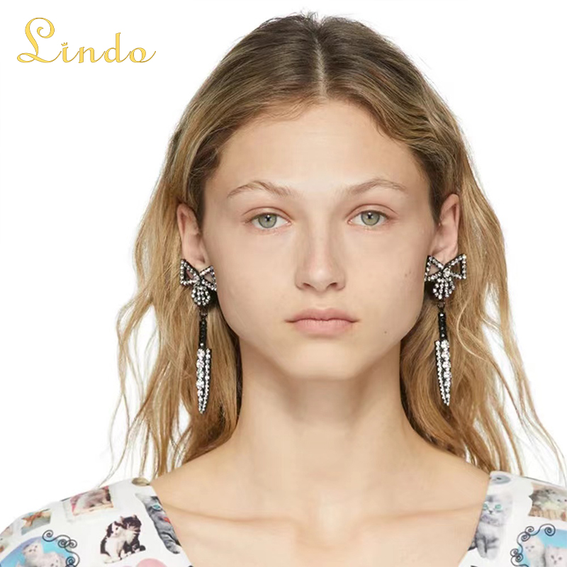 Black Bow Earrings