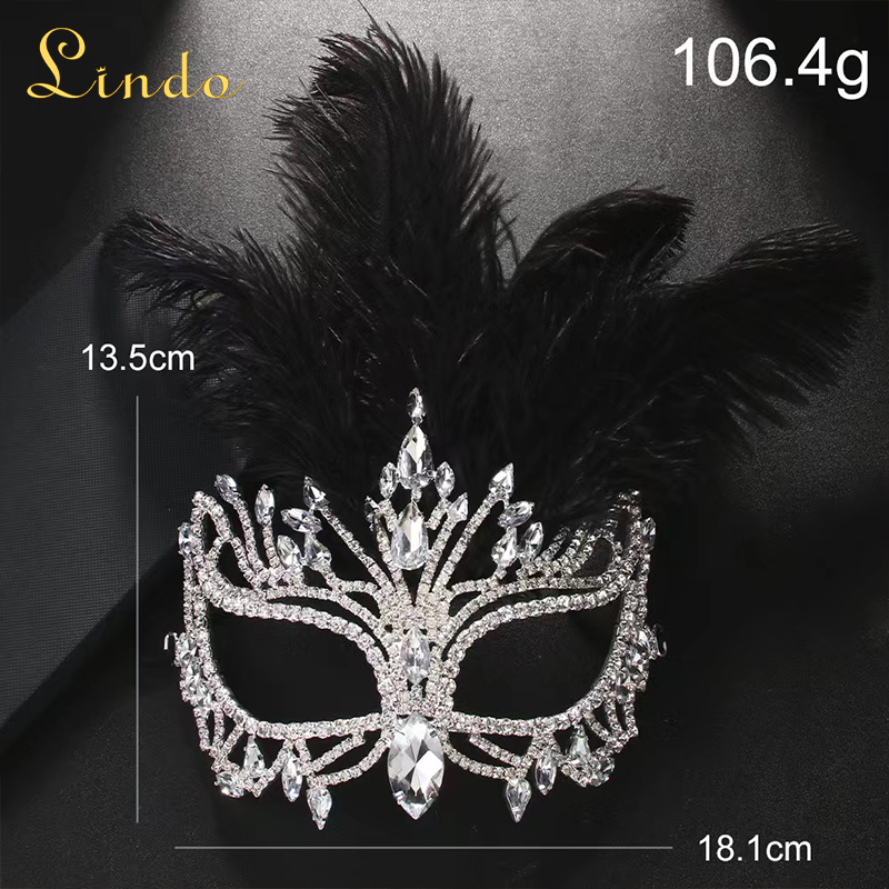 Black Feather Mask Masquerade
