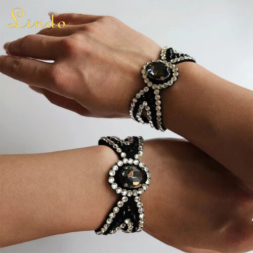 Black Rhinestone Bracelet