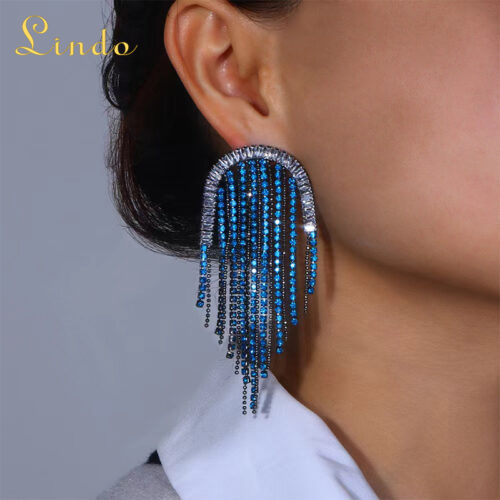 Blue Dangle Earrings