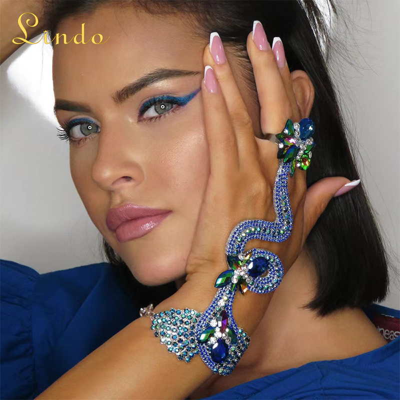 Blue Rhinestone Bracelet