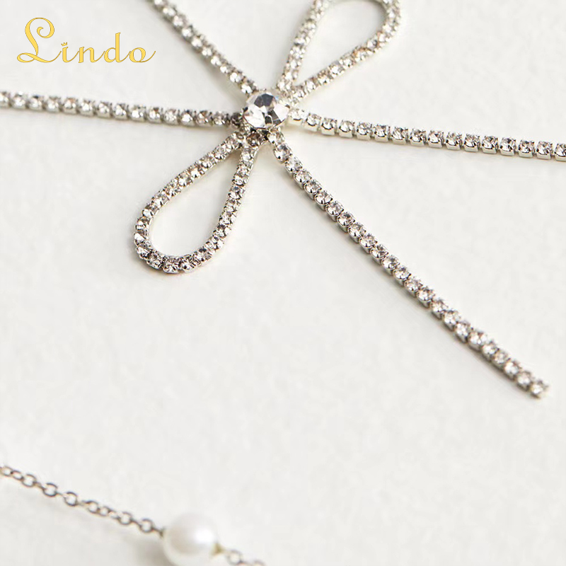 Bow and Pearl Chain for Necklace