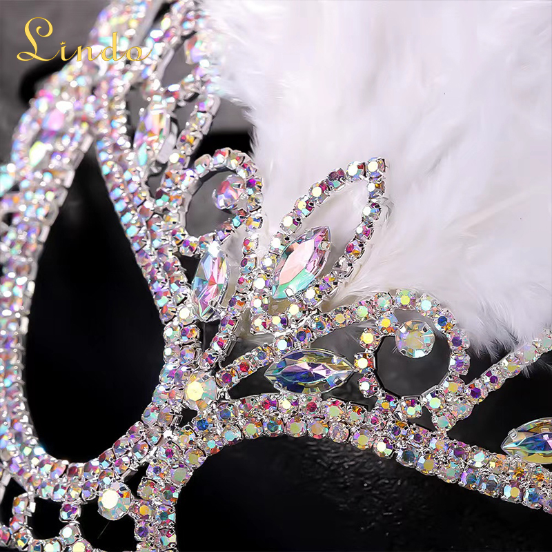 Colorful Sparkling Rhinestone Ladies Masquerade Mask