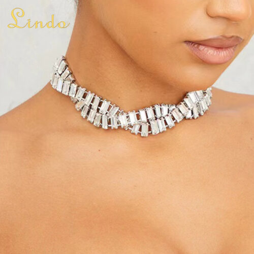 Crystal Adjustable Twist Choker Necklace